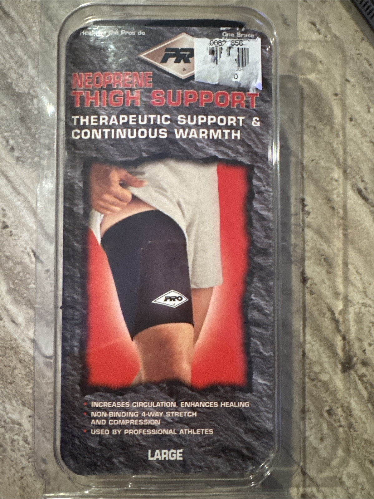 Pro Neoprene Thigh, Support, Therapeutic Support And Continuous Warmth Large