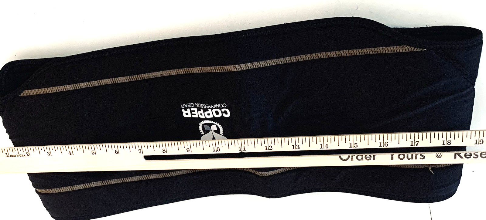 Copper Compression Back Brace Belt W36″-42″ Black 88% Copper Nylon 12% Spandex