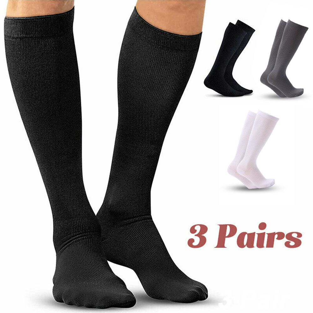 Compression Stockings 15-20 mmHg Varicose Veins Elastic Socks Travel Flight Hose