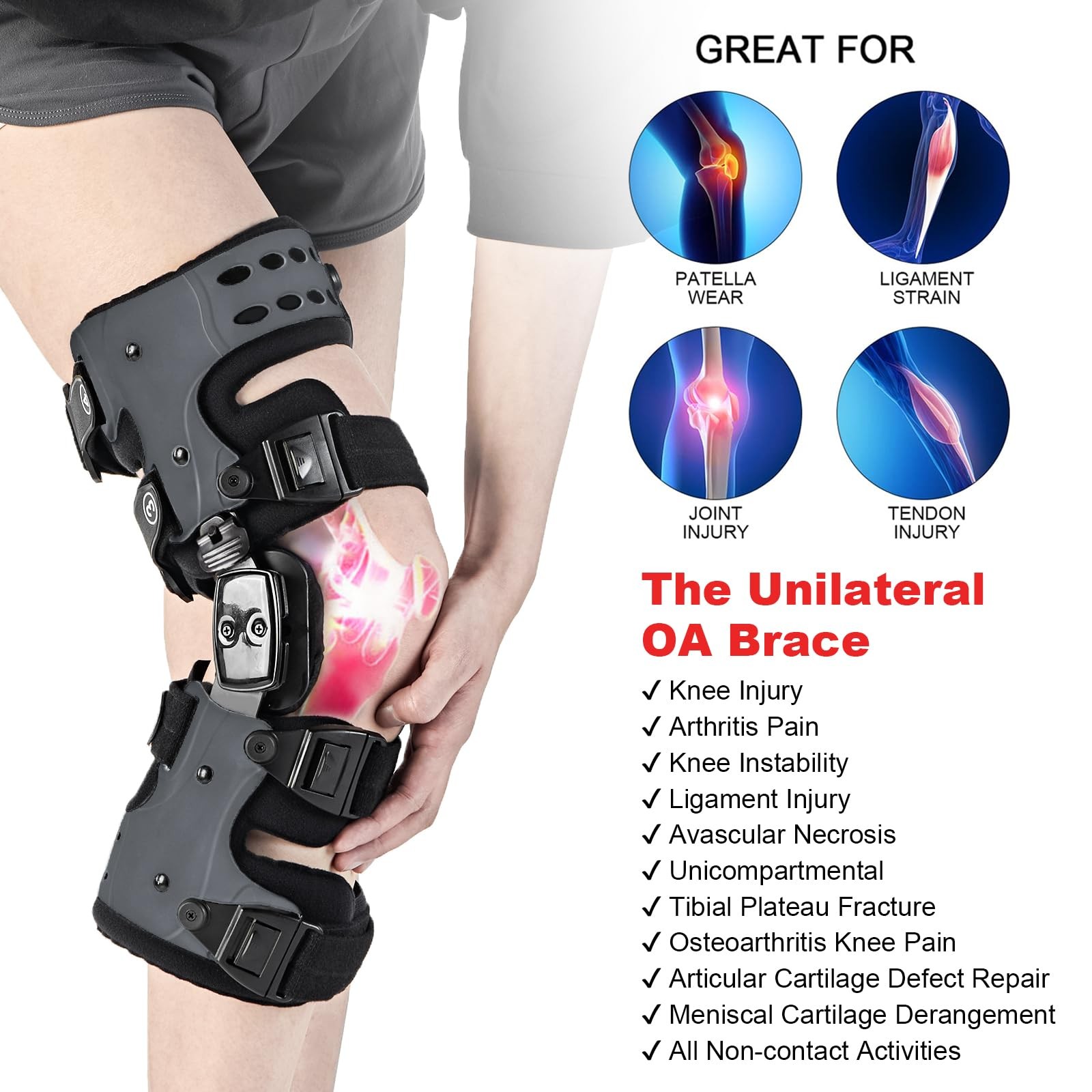Risurry Oa Unloader Knee Brace- Unloader Knee Brace For Osteoarthritis