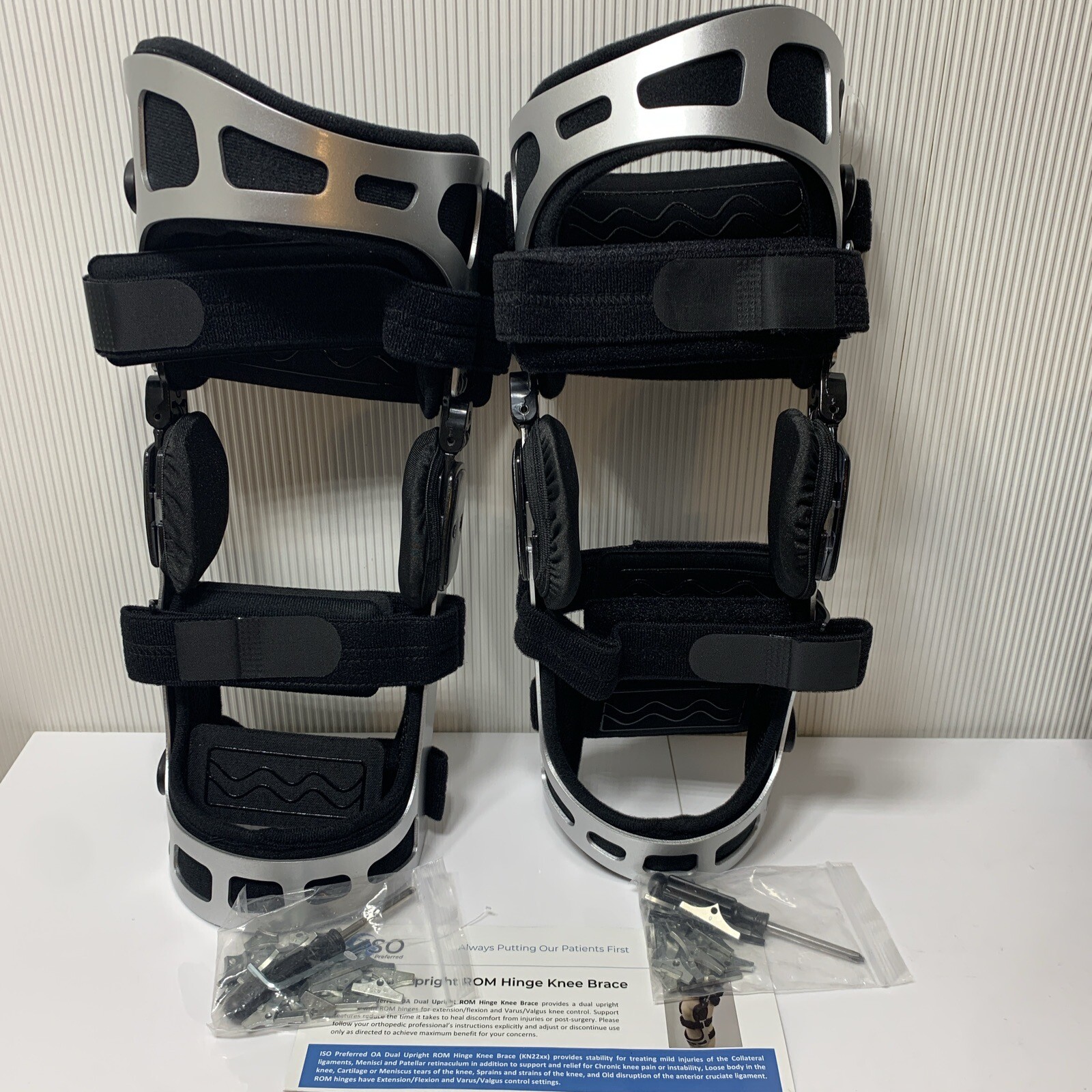 ISO Preferred ISO-KN207SR + KN207SL LEFT +RIGHT Orthopedic Hinge Knee Brace UNI