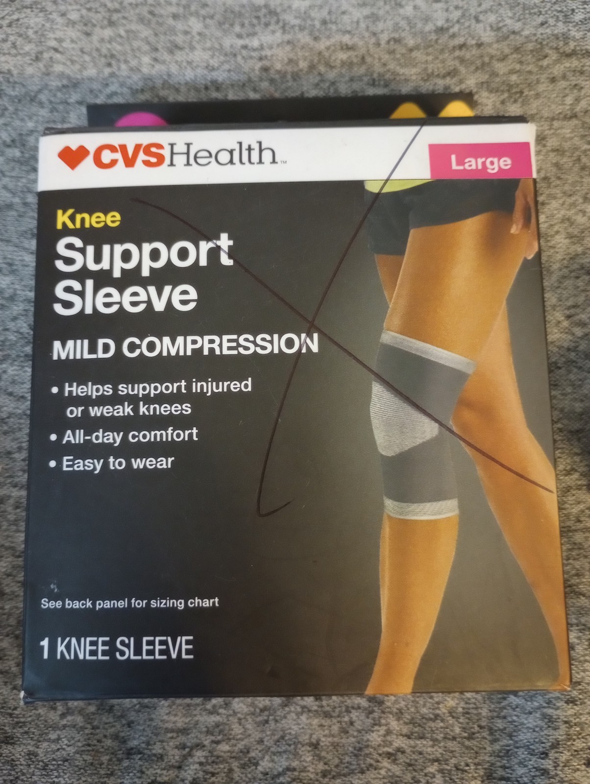 CVS knee Mild Compression Support Sleeve Size Large