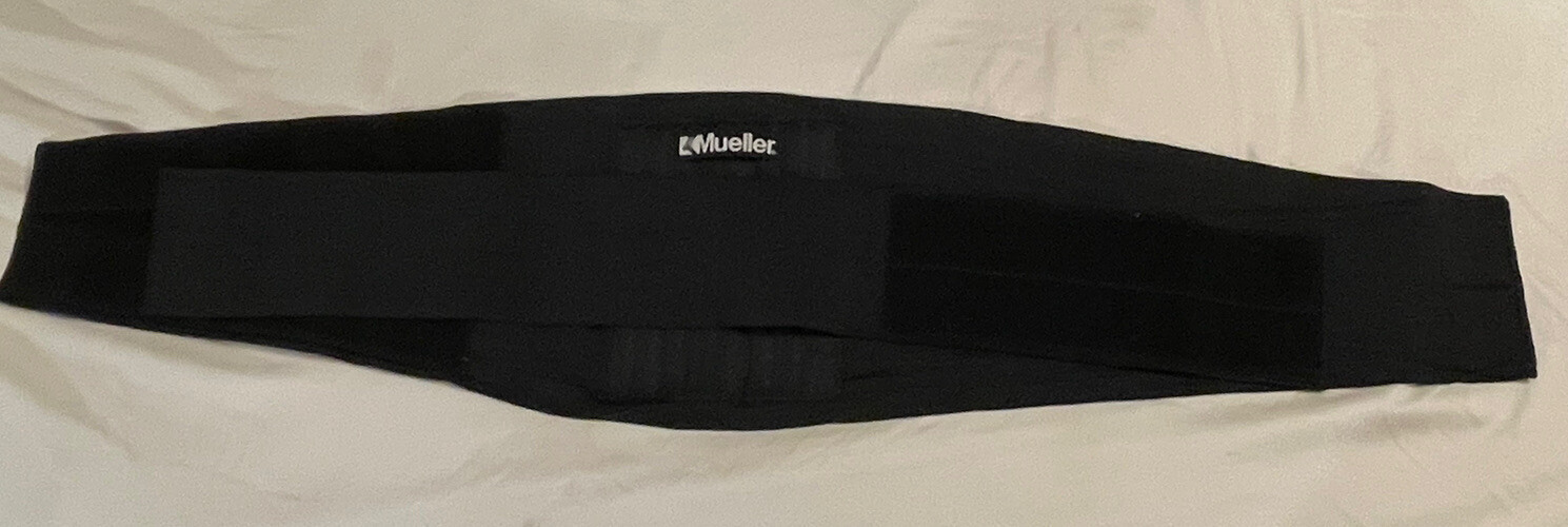 Mueller Adjustable Back Brace, Black, One Size OSFM