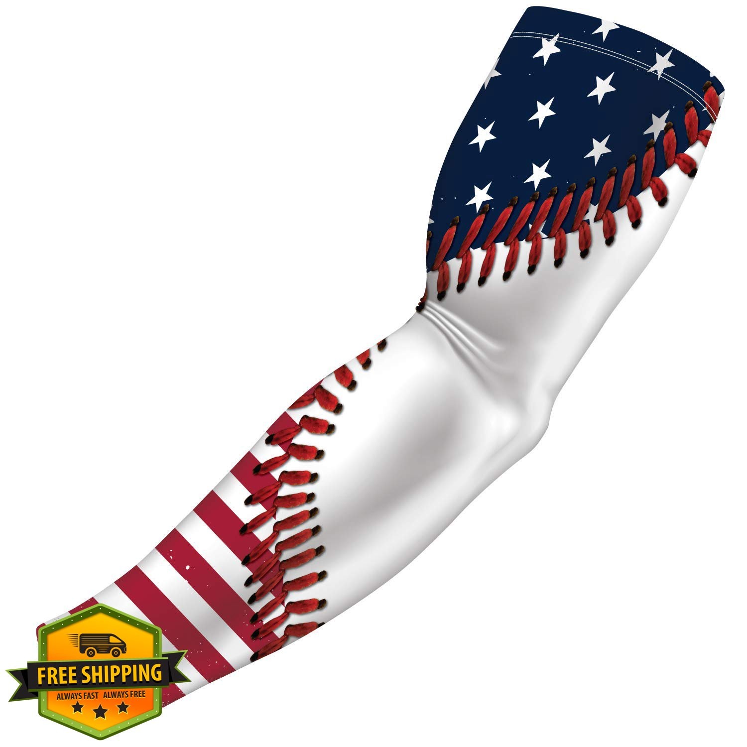 B-Driven Compression Arm Sleeve Patriotic Design