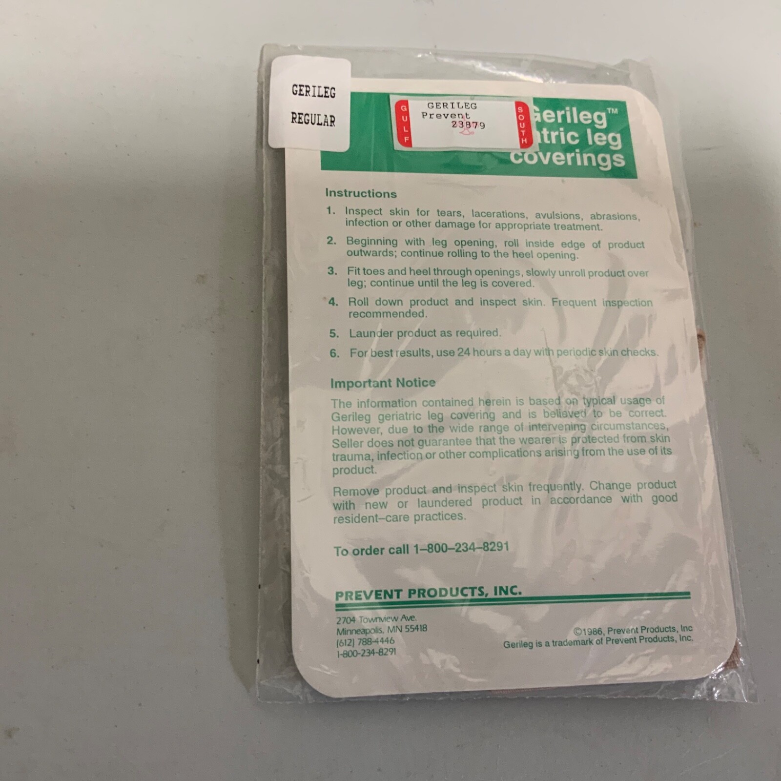 GERILEG REGULAR GERIATRIC LEG COVERINGS ONE SIZE