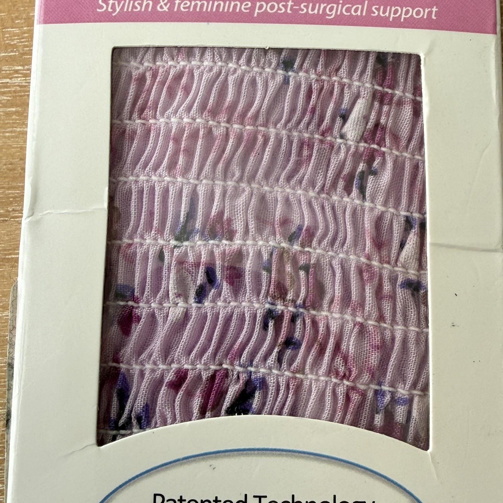 Expand-A-Band EAB Medical Lined Breast Binder Size M Floral Lavender 34-36″ NEW