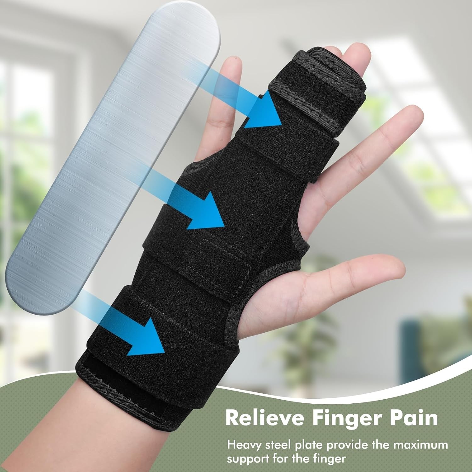 Customizable Finger Splint for Adult Hand Injuries – Index, Ring & Pinky L/XL