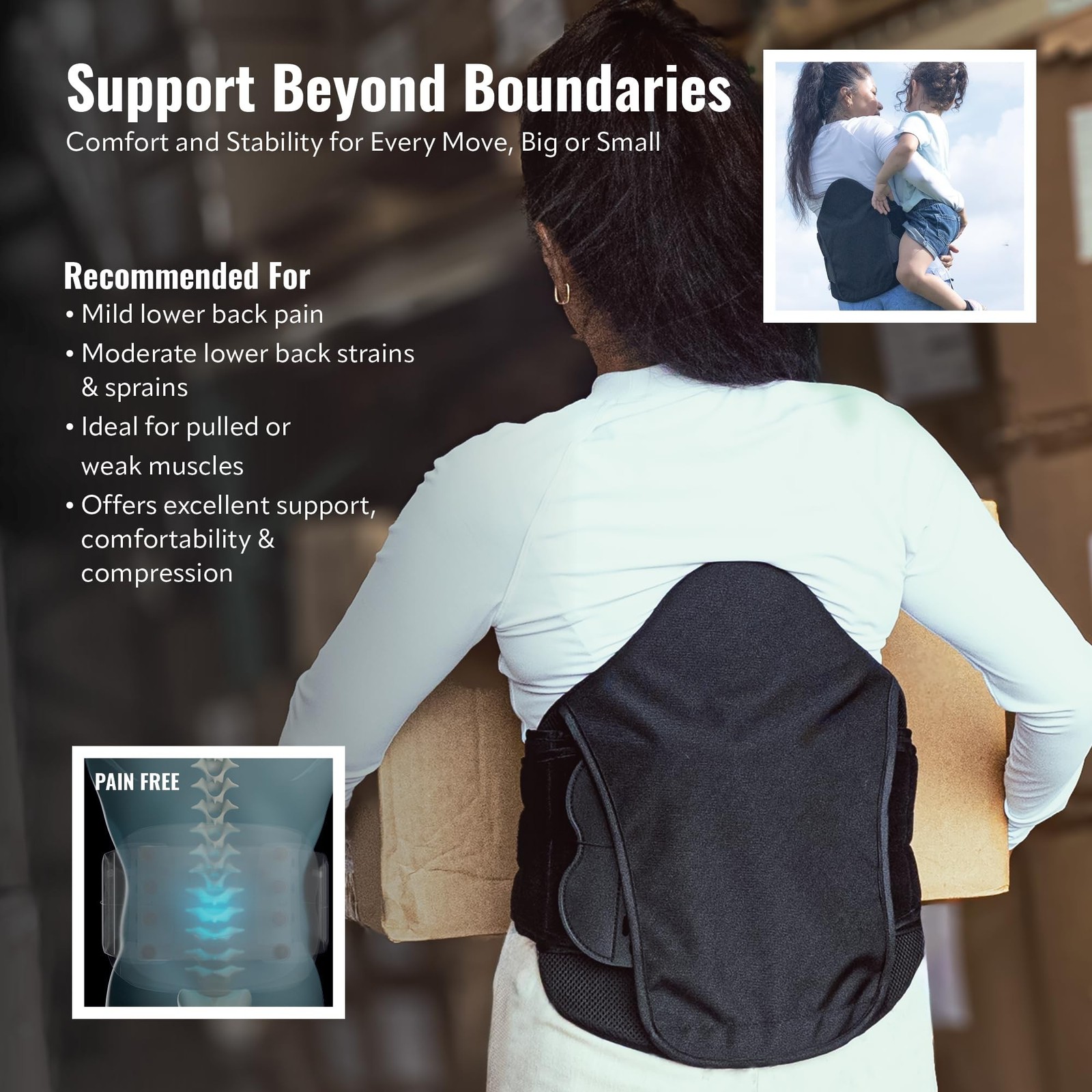 Braceapedia CompressRx Universal LSO High Back Brace – Lumbar Support Belt