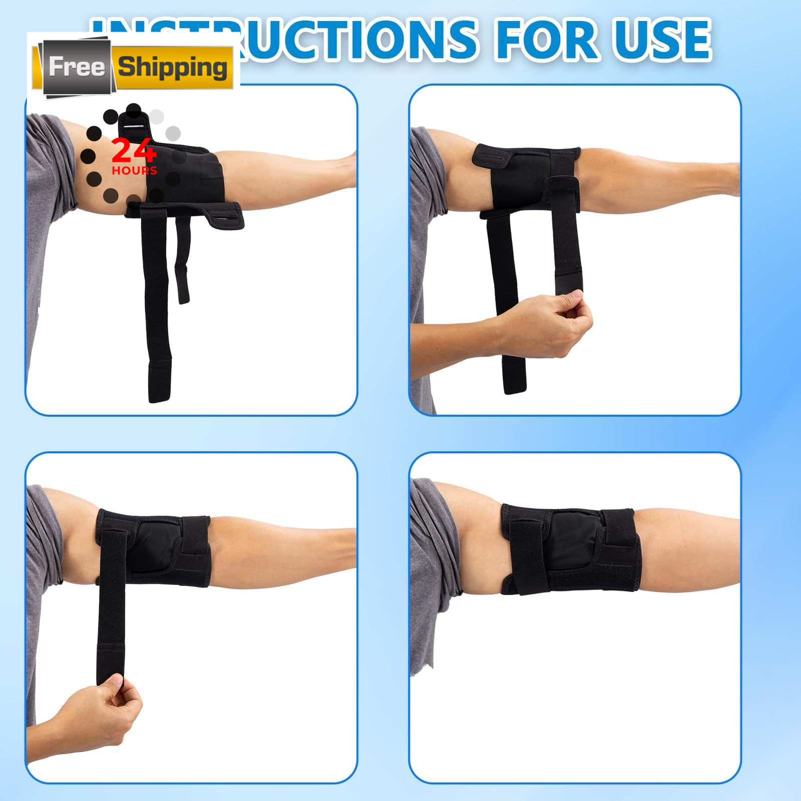 YCYuShen 1 PCS Bicep Tendonitis Brace, Compression Sleeve Small, Black