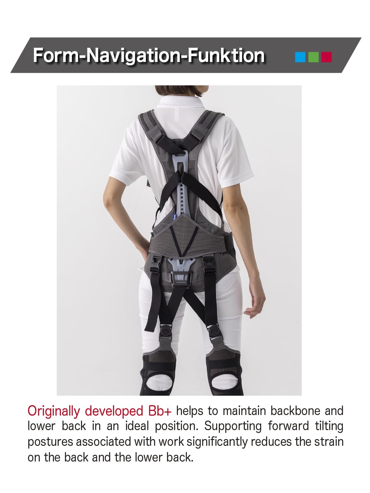 SUPPORT JACKET Bb+PRO III Exoskeleton Back Brace 43% Strain Reduction 3L-5L