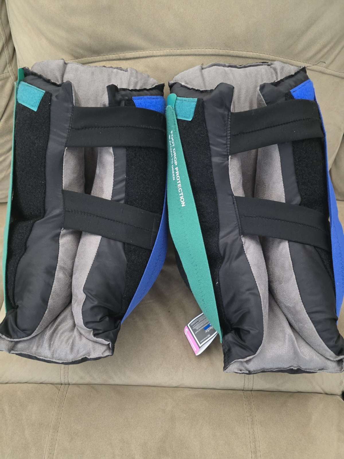 Heelmedix Adjustable Orthopedic Boot Foot Drop Protection Black Blue Standard