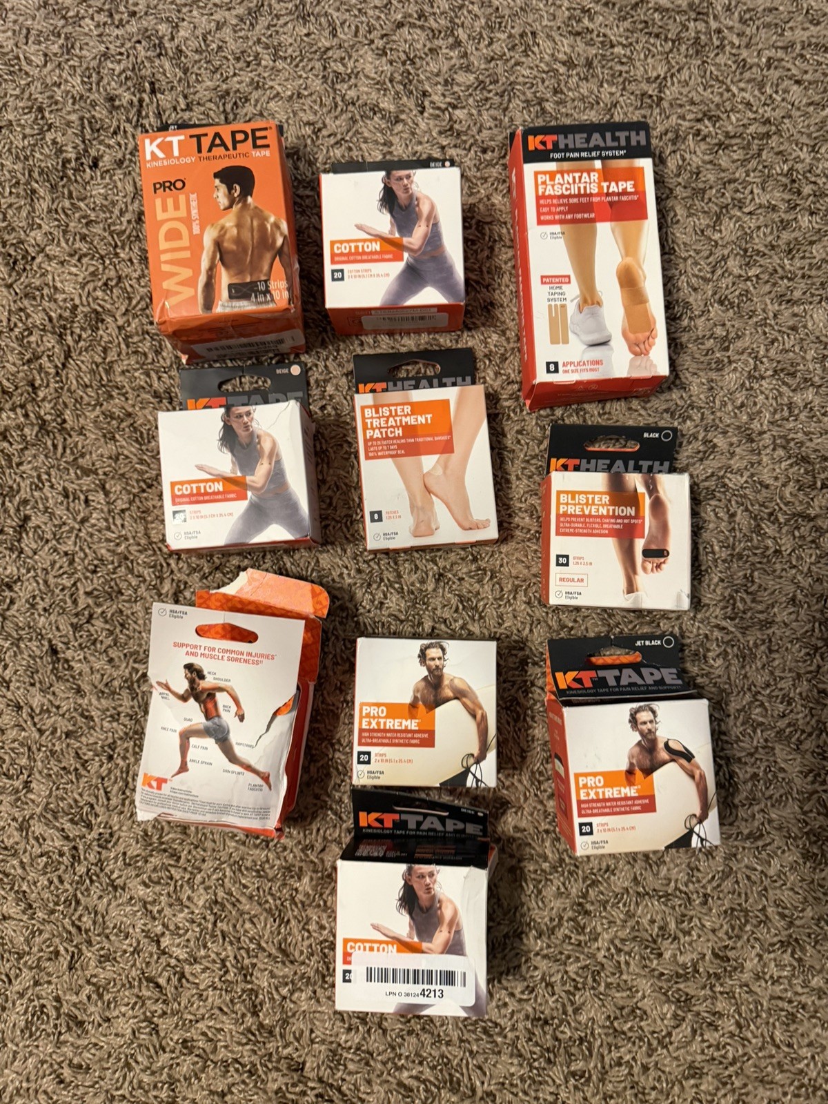 KT Tape & KT Health Lot – Kinesiology Tape, Blister & Foot Care (Used 5%)