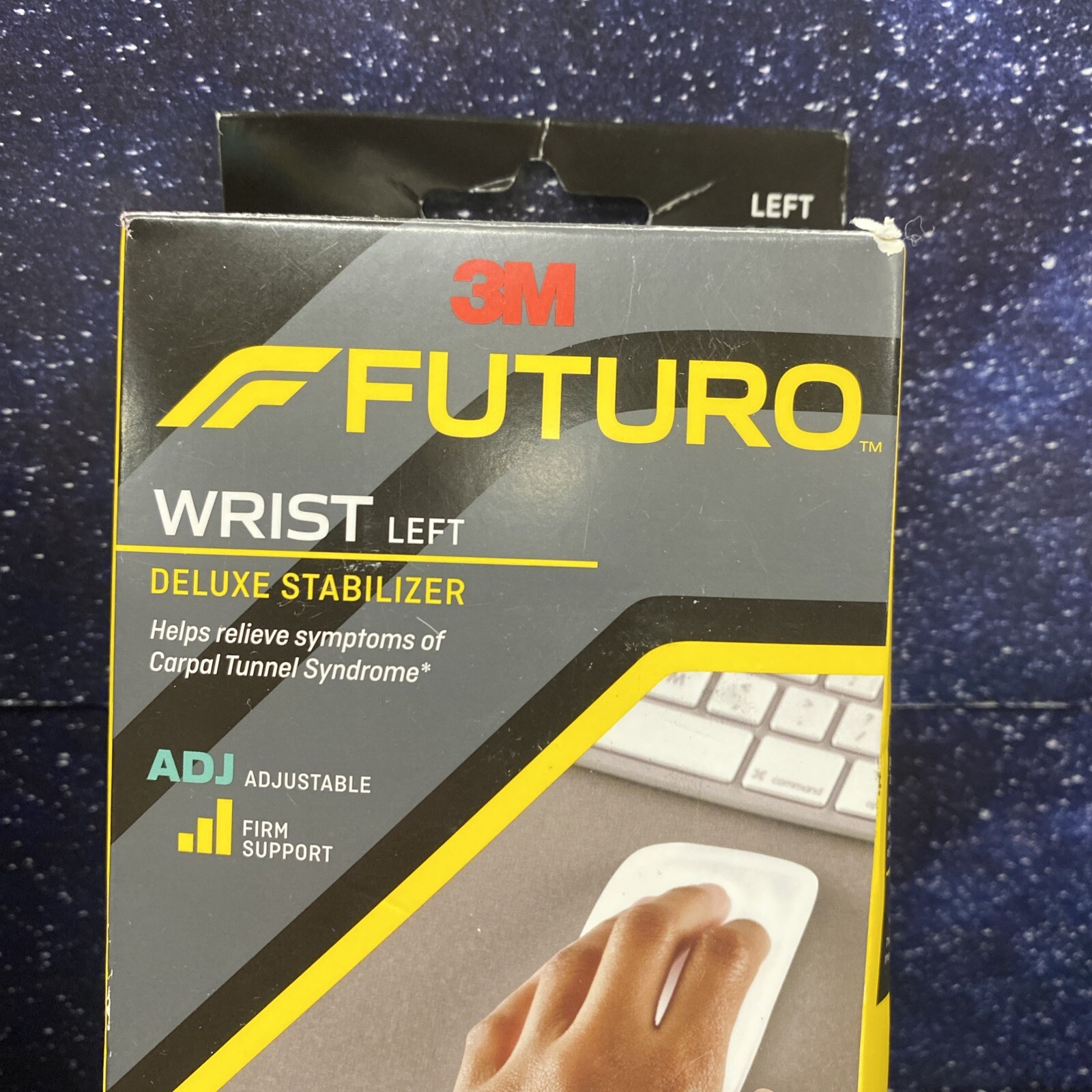 3M Futuro Wrist Deluxe Stabilizer LEFT Hand Adjustable Sizing Firm Suppor