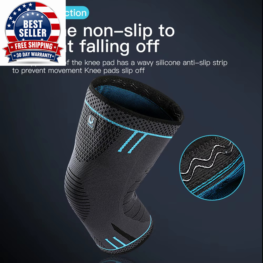 1 Piece of Compression Knee Support Sleeve, Elastic, Breathable, anti Slip Knee