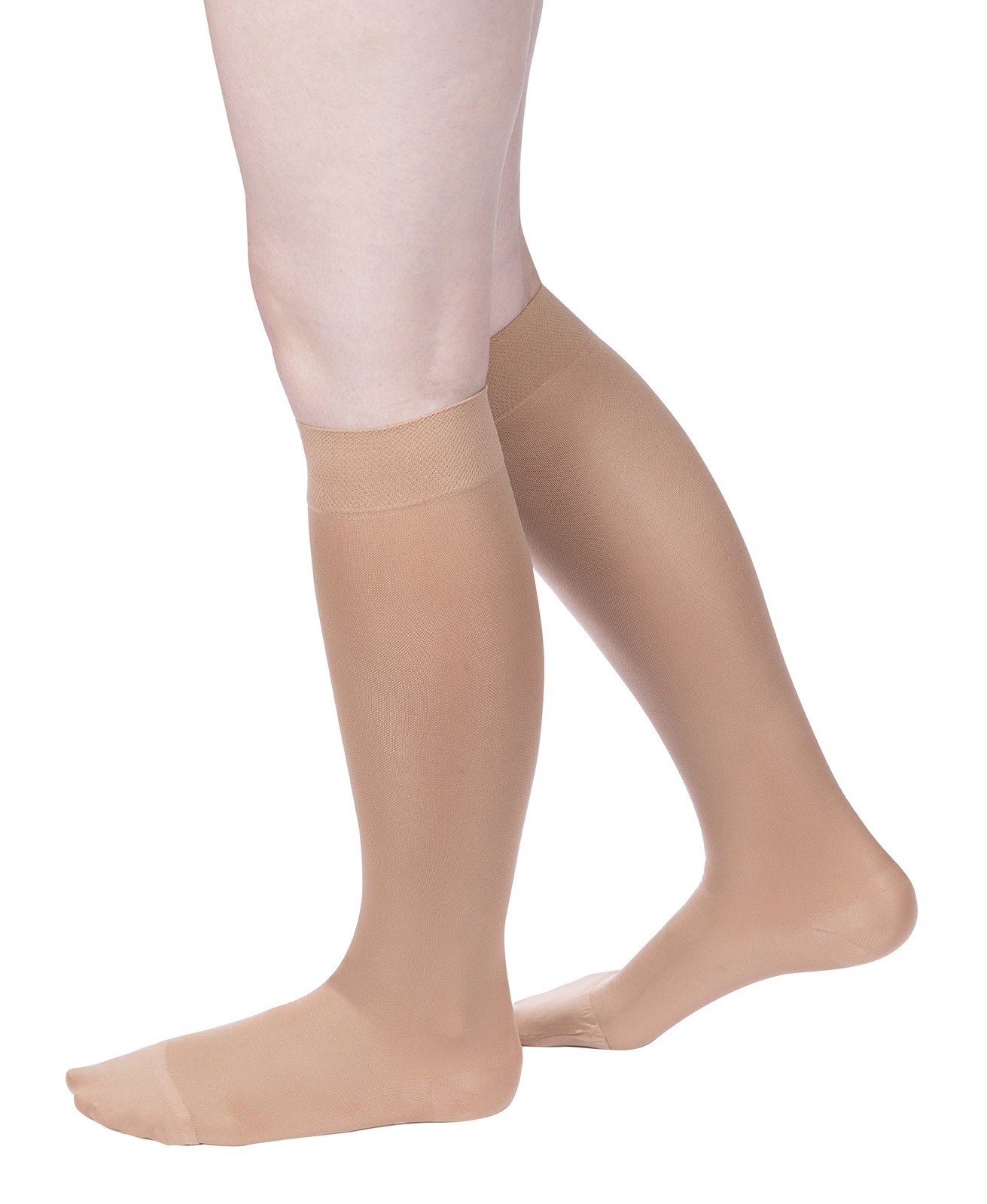 Allegro 15-20 mmHg Soft Microfiber Compression 250 Closed Toe Medium, Sand