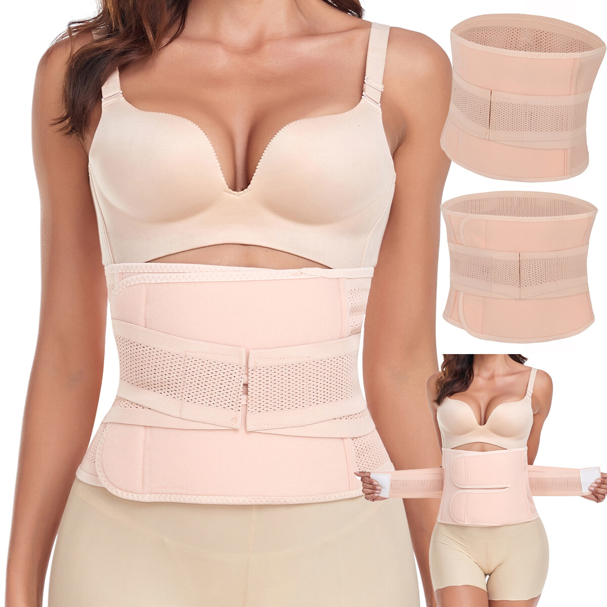 3 in 1 Postpartum Belly Support Recovery Wrap Pregnancy Band After Birth Brace