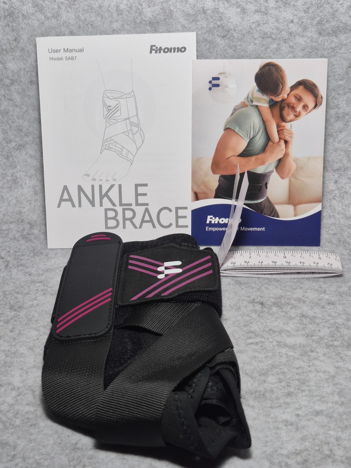 Fitomo 1.5mm Ultra Thin Ankle Brace for Women Men, Lightweight Small, Black