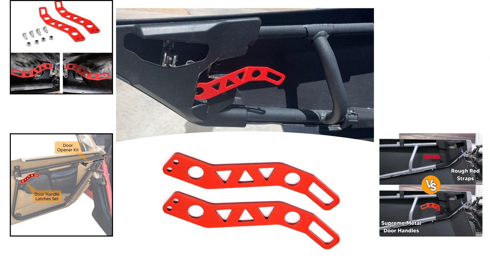 X3 Door Handle Latches Kit Red Left & Right Compatible with Can am Maverick X…