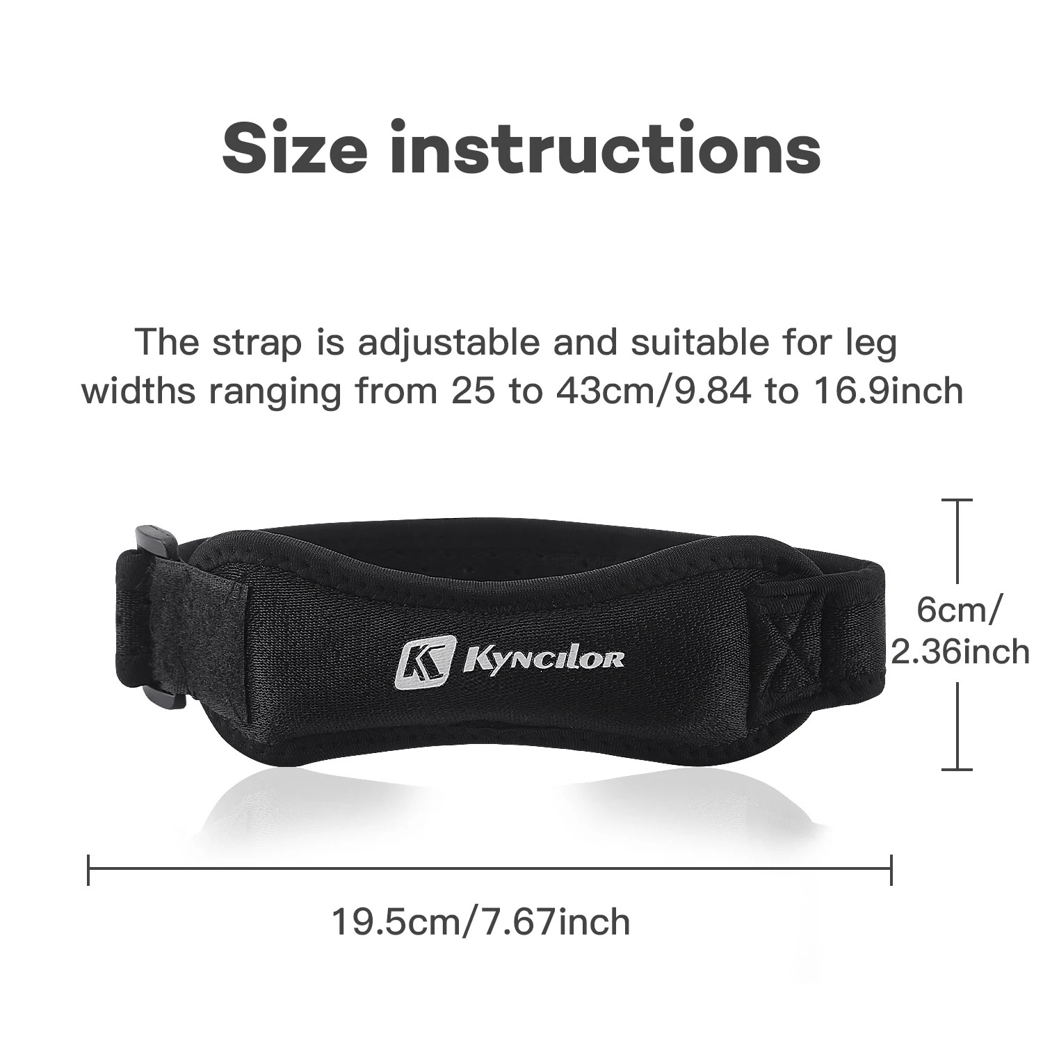 1 Piece Knee Patellar Tendon Knee Support Strape Brace Adjustable Shock