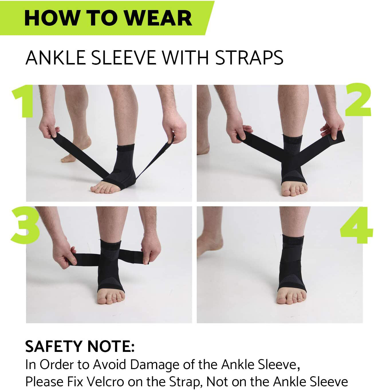 Ankle Support Brace Compression Sleeve Plantar Fasciitis Foot Pain Relief Wrap
