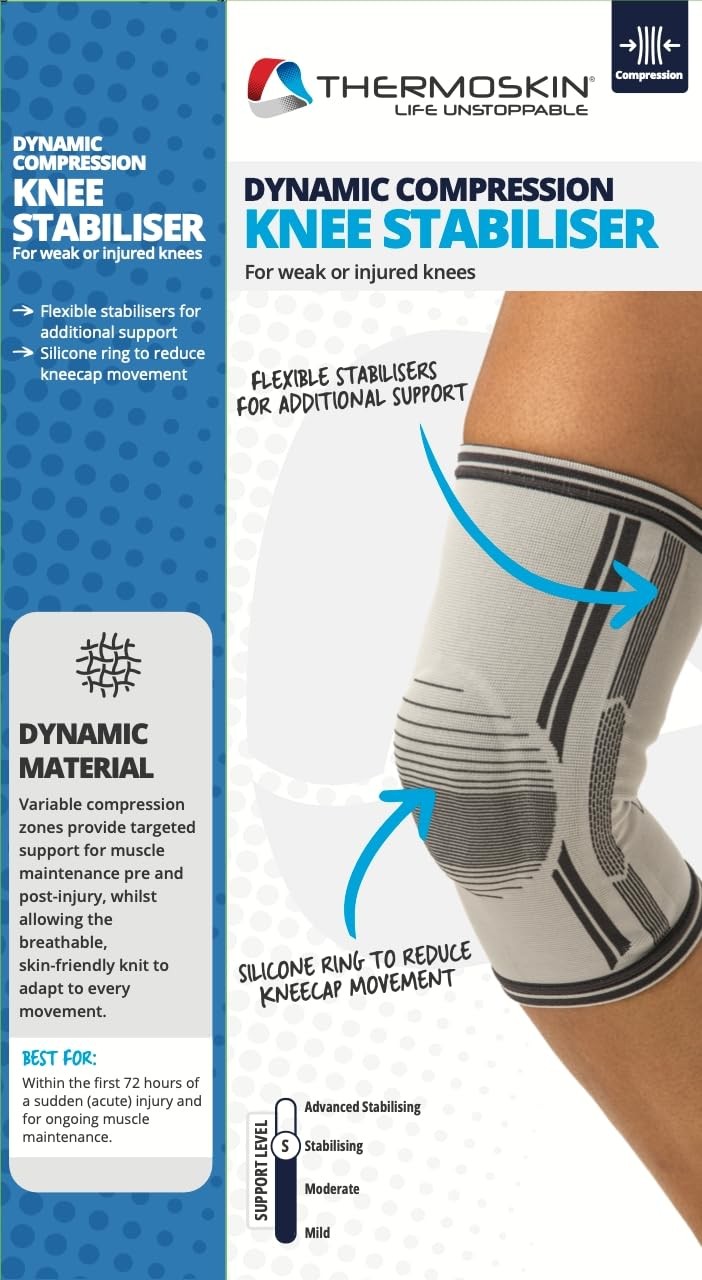 Thermoskin Dynamic Compression Knee Stabilizer (X-Large) For Weak And injured Kn