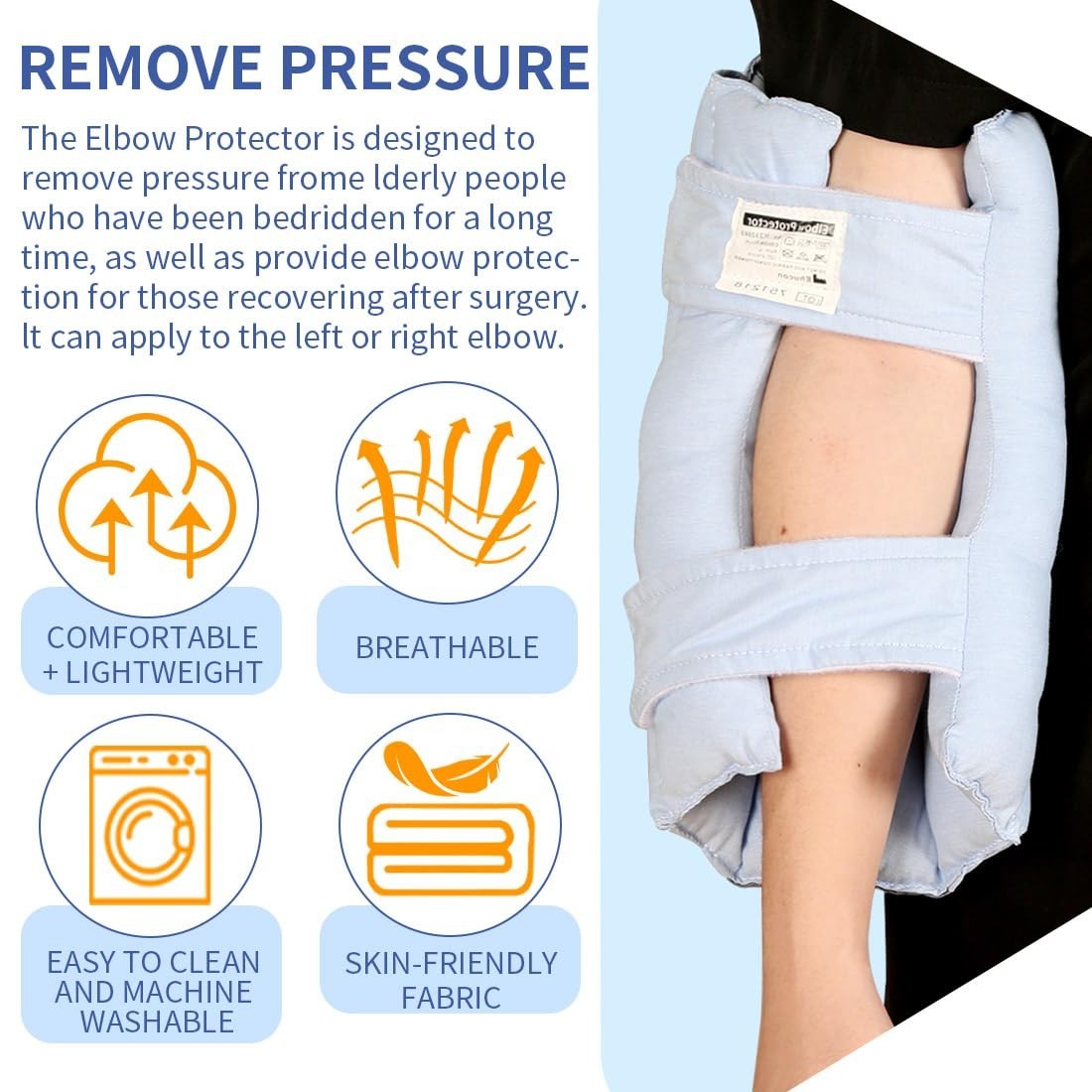 Elbow Protector for Relief Pressure Sores,Elbow Pad Cushion with Soft Fibre f…