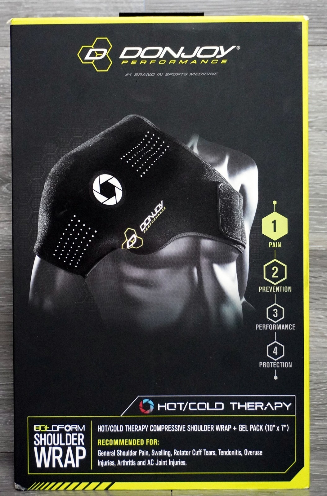 DonJoy Performance Compressive Shoulder Wrap with Gel Pack DP163CT02-PK01 New