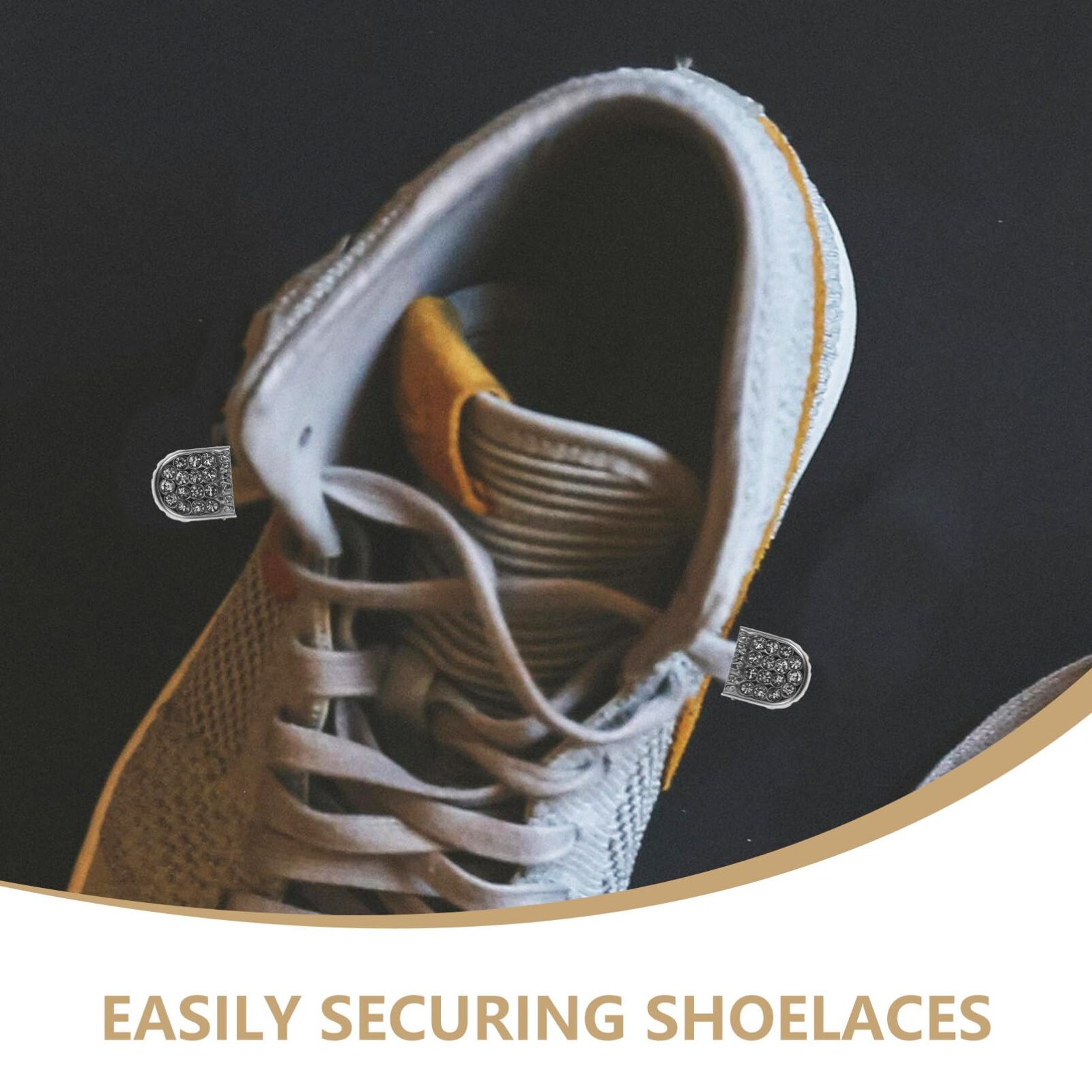 20pcs Metal Shoelaces Buckle Lock Shoelace End Clips No-tied Laces Tips End C…