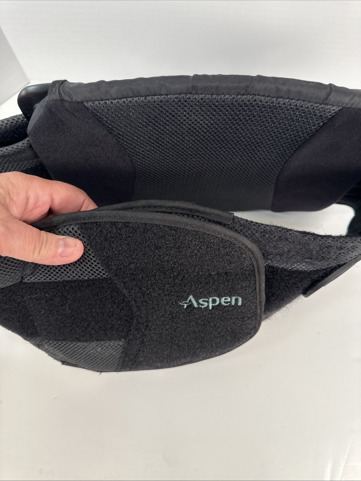 Aspen Adjustable Lumbar Back Brace Support Belt Compression Stabilizer Black