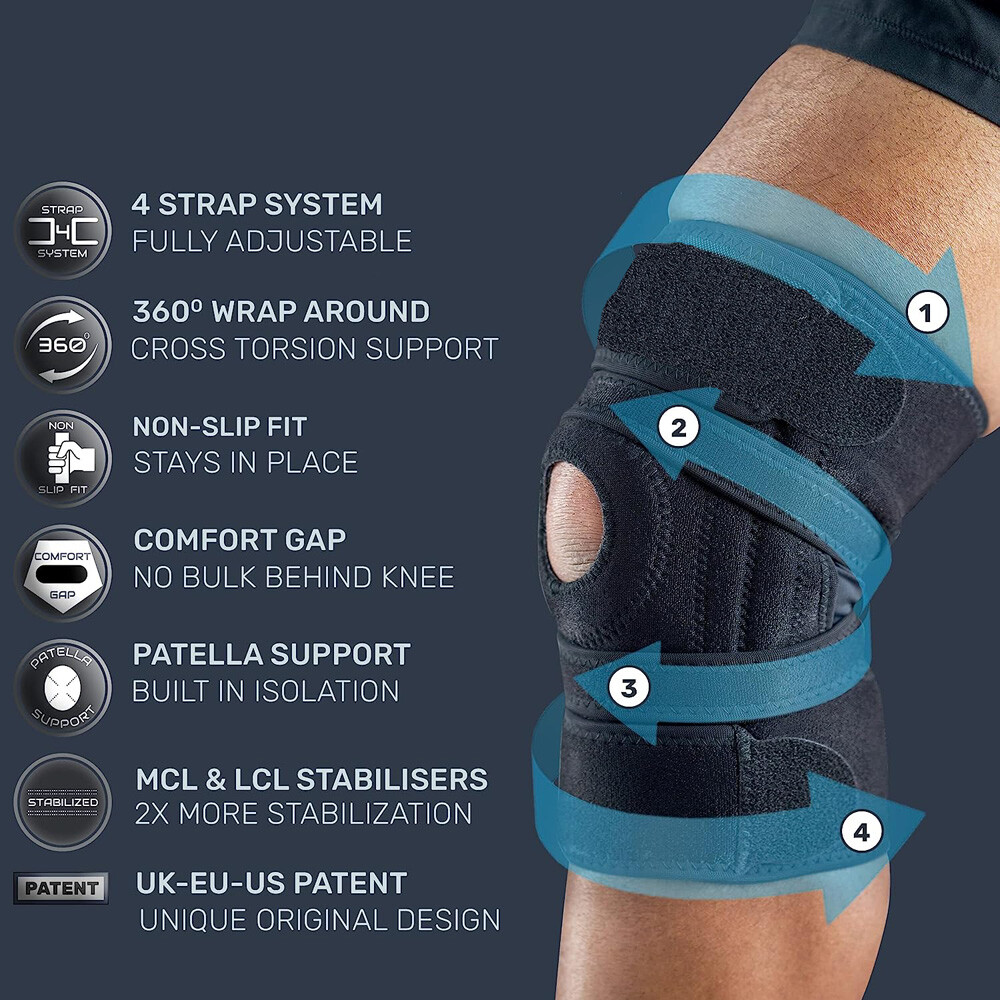 Compression Knee Support Brace Patella Meniscus Sport Joint Pain Arthritis Wrap