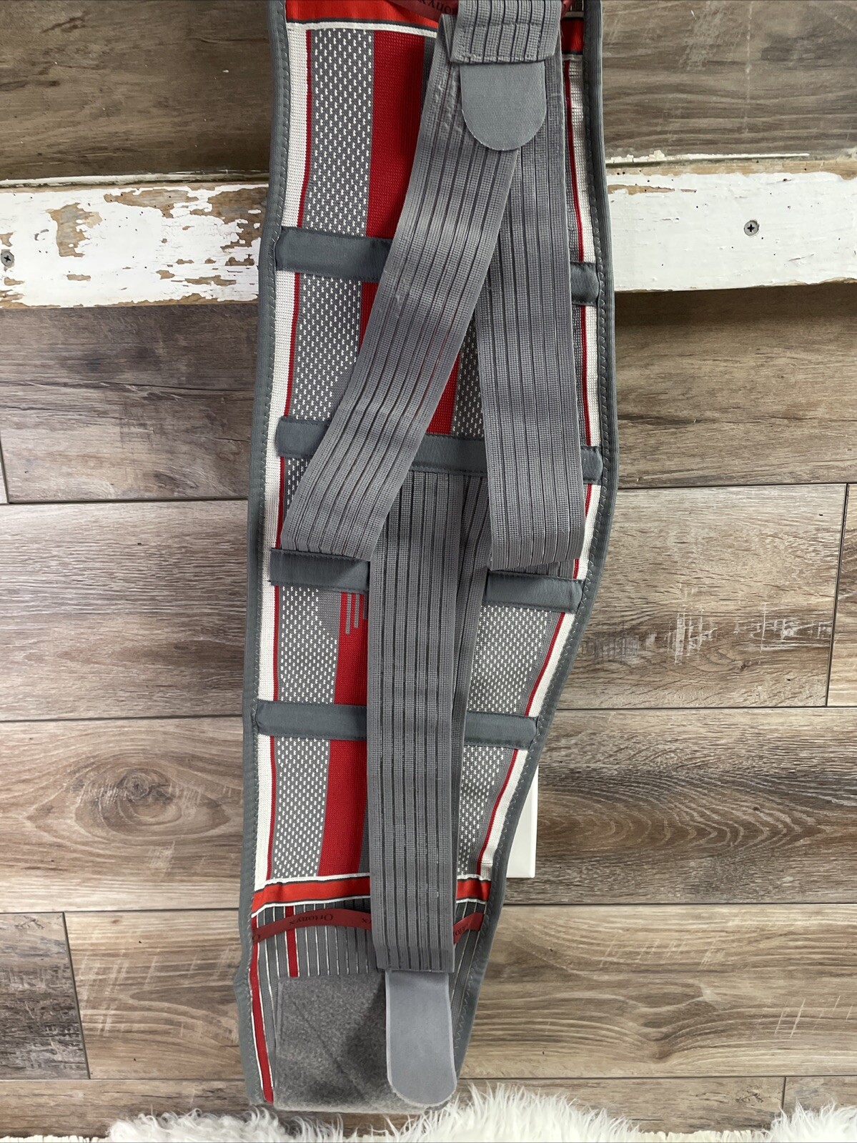 ORTONYX KB724 Gray Red Ergonomic Design Lumbar Support Belt Size XXL