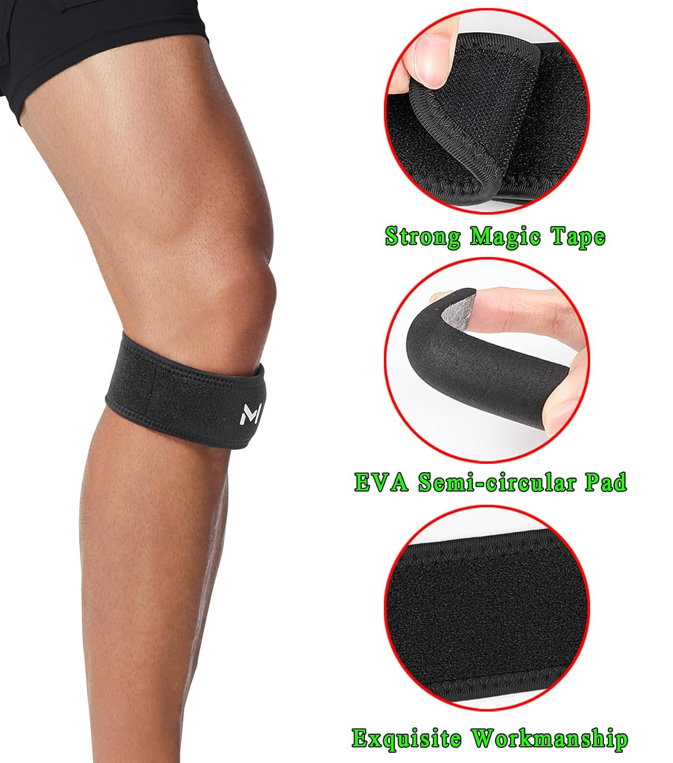 2 Pack Patellar Tendon Support Strap for Knee Pain Relief, Tendonitis, Patell…