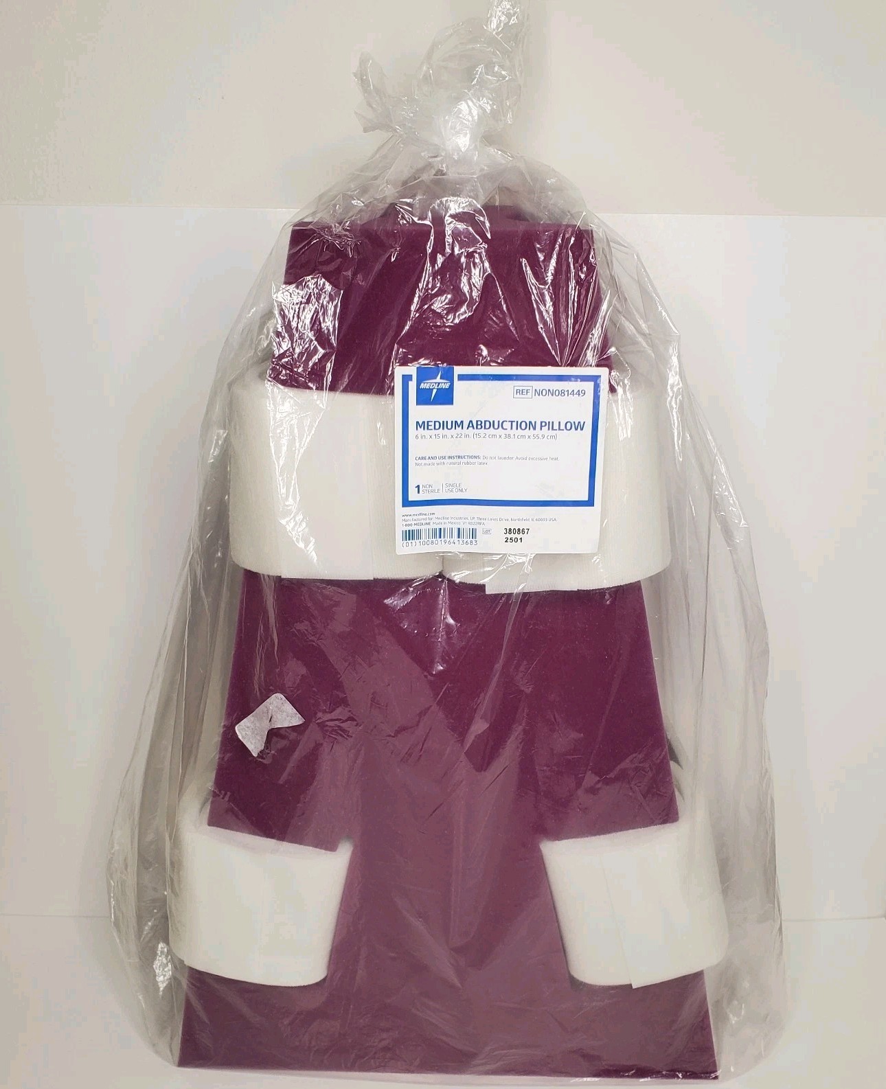 Medline Medium Abduction Pillow 6″ x 15″ x 22″ REF NON081449 Hip Recovery Foam