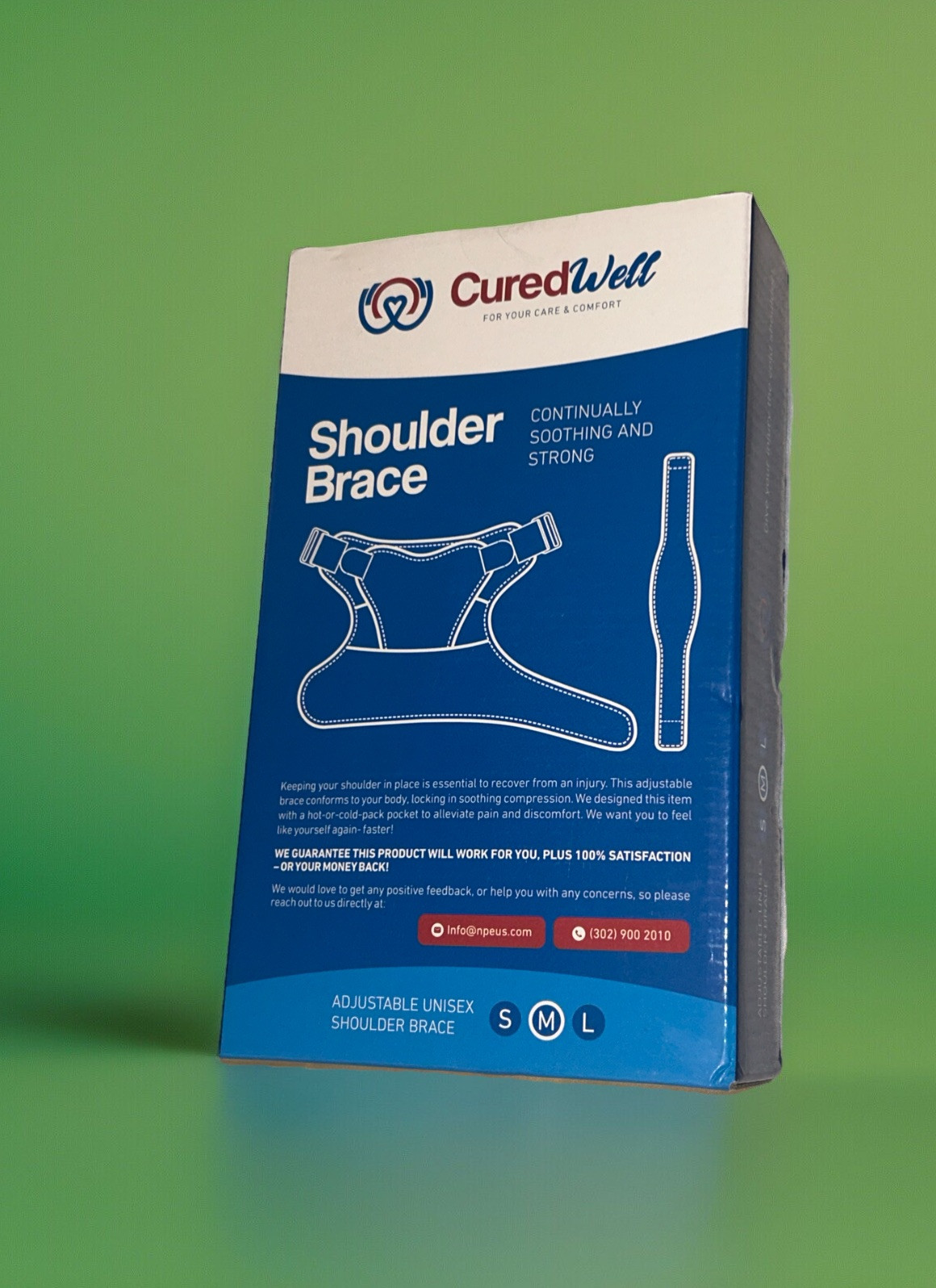 Medium Shoulder Brace for Women & Men – Shoulder Compression Sleeve by CuredWell