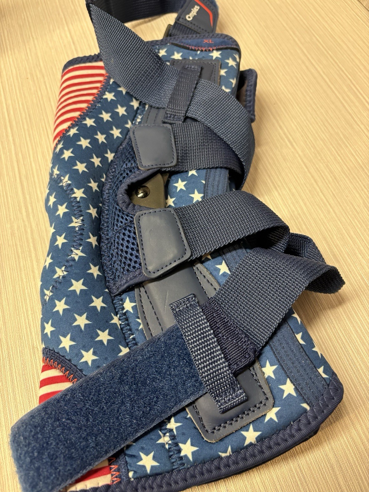 Omples USA Flag Hinged Knee Brace- Knee Pain for Meniscus Tear XL FREE SHIP