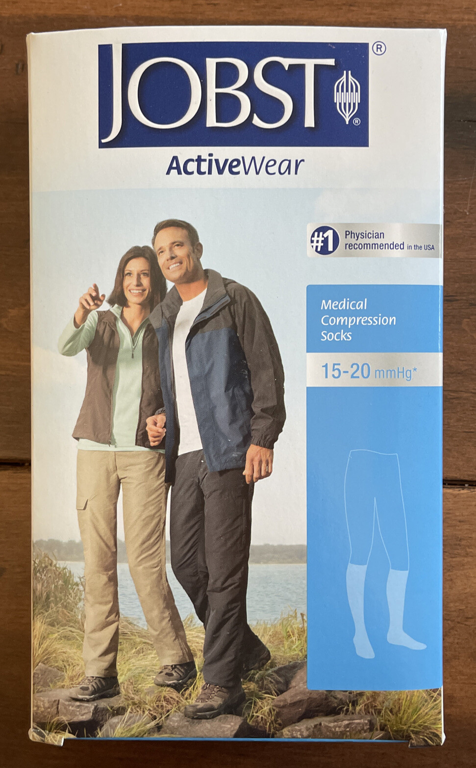 Jobst Activewear 15-20 mmHg Knee High Moderate Compression Socks Black L 110485