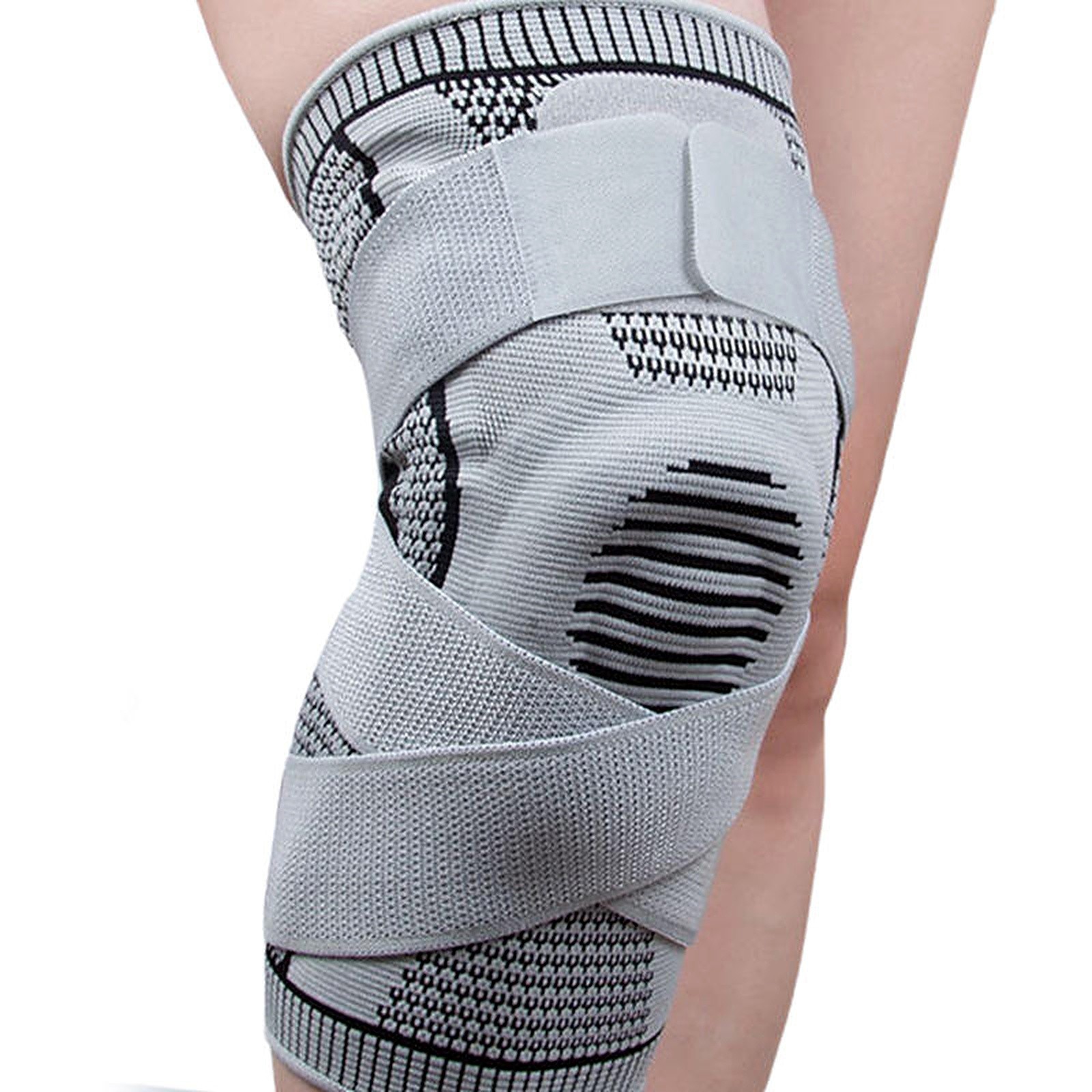 Knee Brace Compression Sleeve Support Silicone Patella Gel Pad Joint Pain Relief