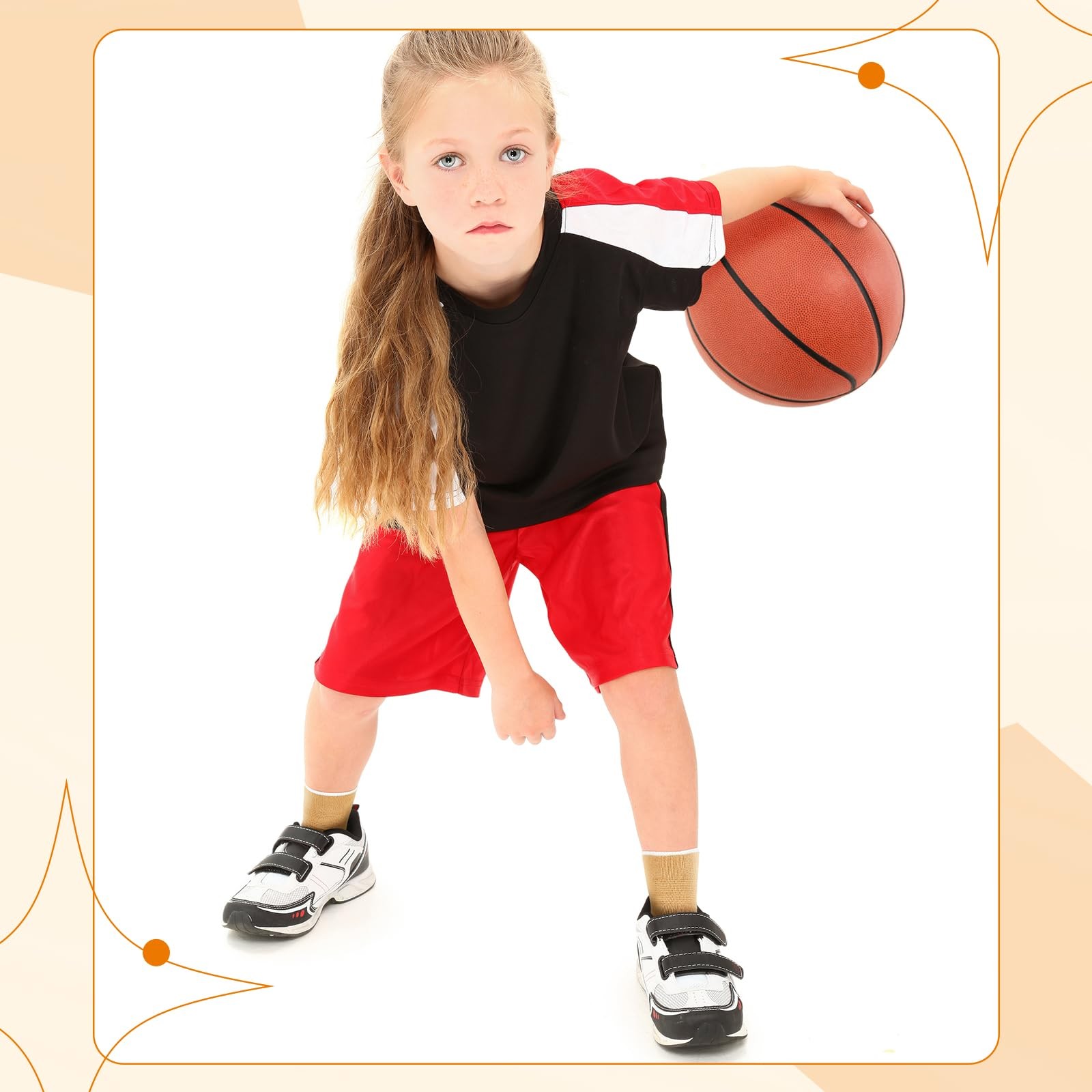 4 PCS Kids Ankle Support Brace Elastic Compression Socks Beige 1015 Years