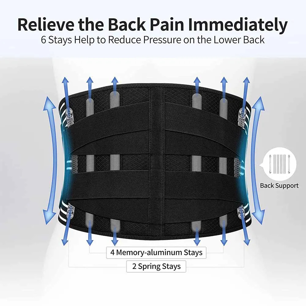 Double Pull Back Lumbar Support Belt Waist Orthopedic Corset Men Women Spine Dec