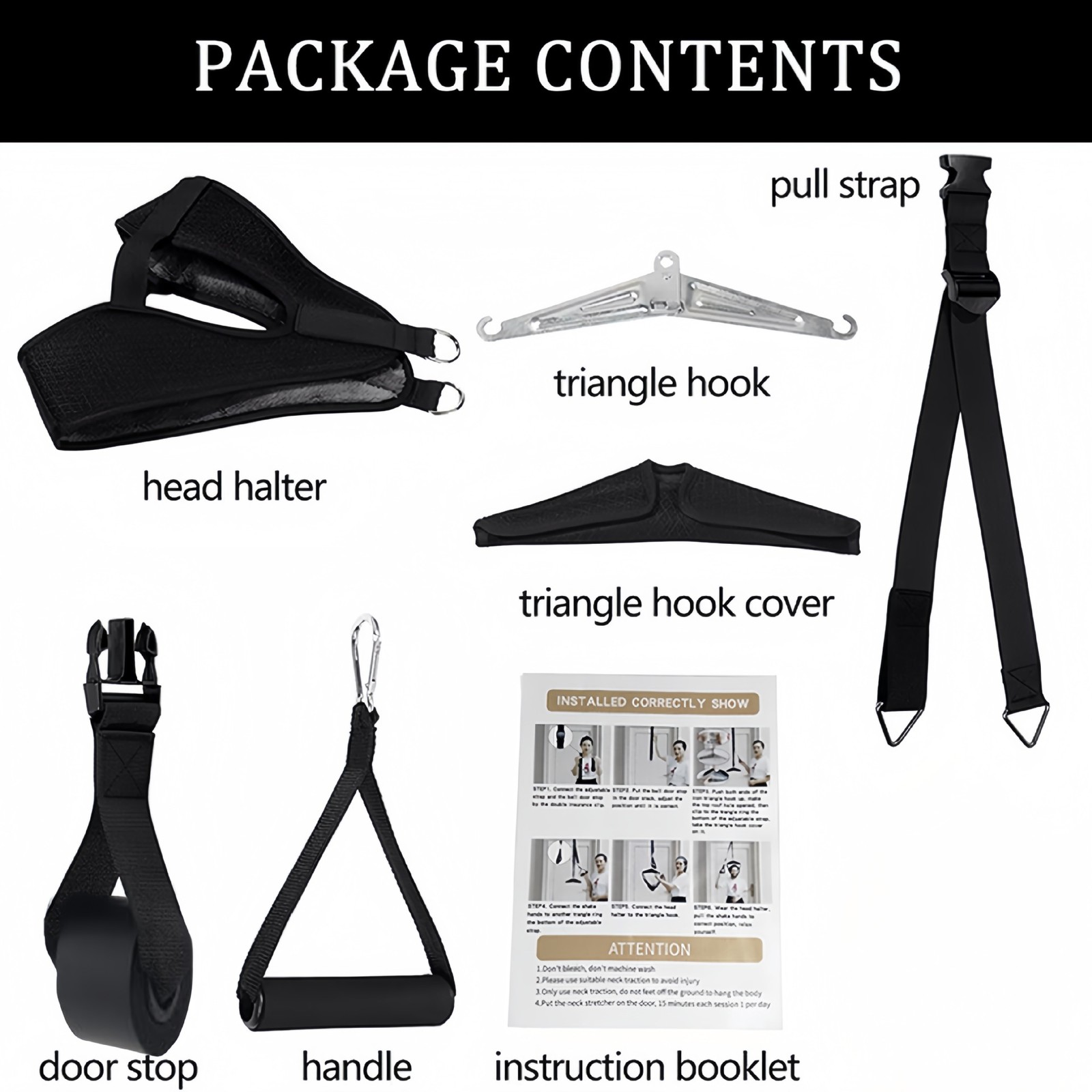 Cervical Neck Traction Device Over Door Home Use Neck Stretcher Portable jgl
