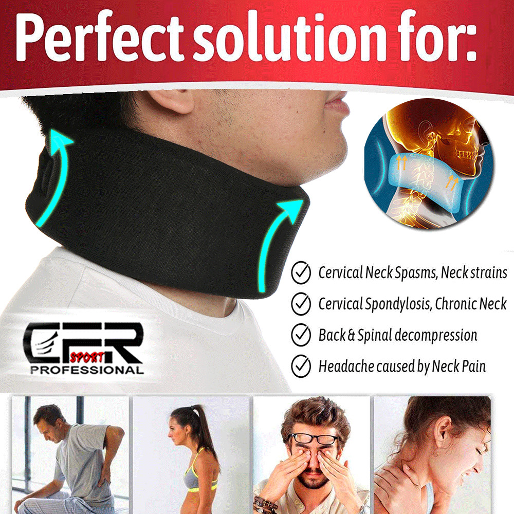Adjustable Neck Brace Support Soft Foam Spine Cervical Collar Neck Pain Relief