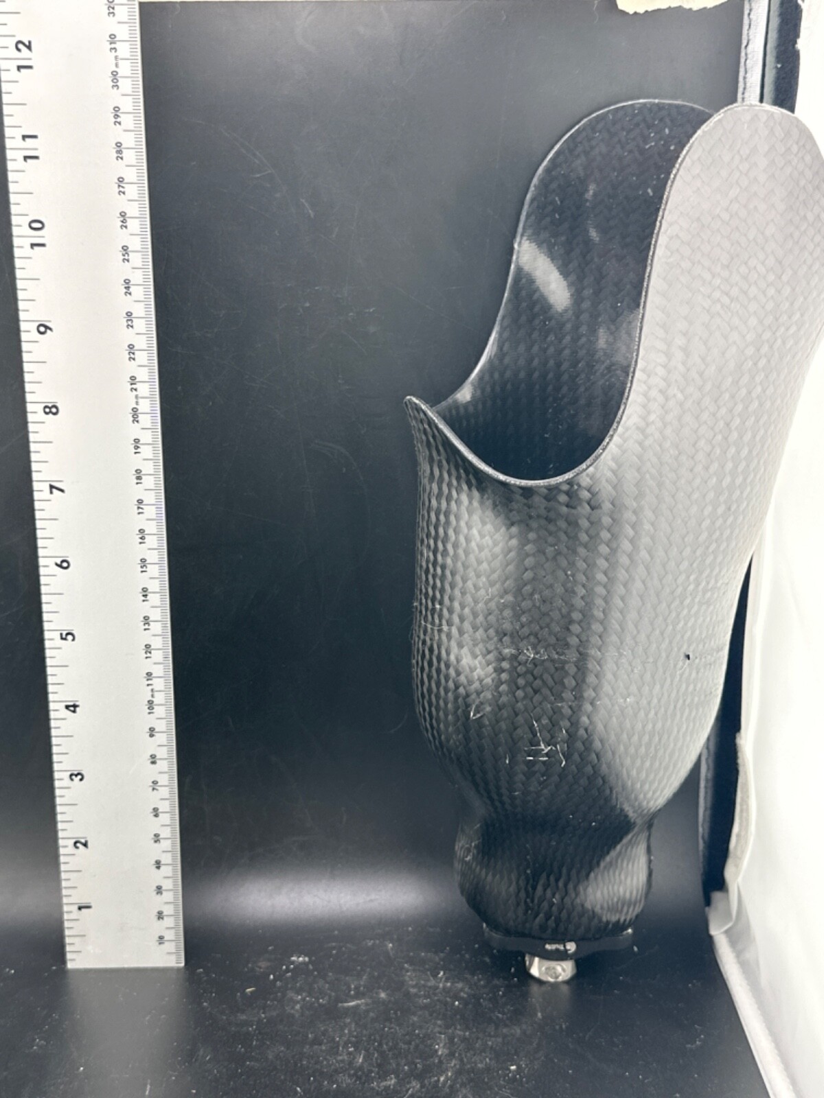 Below knee prosthetic socket. Not for medical use. Right