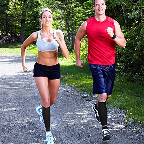 4 Pairs Calf Compression Sleeve Leg Compression Sock Calf and Medium Black
