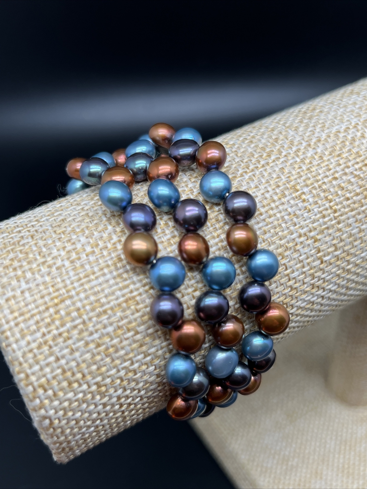 Beautiful Faux Pearl Wrap Around Adjustable Bracelet (3557)