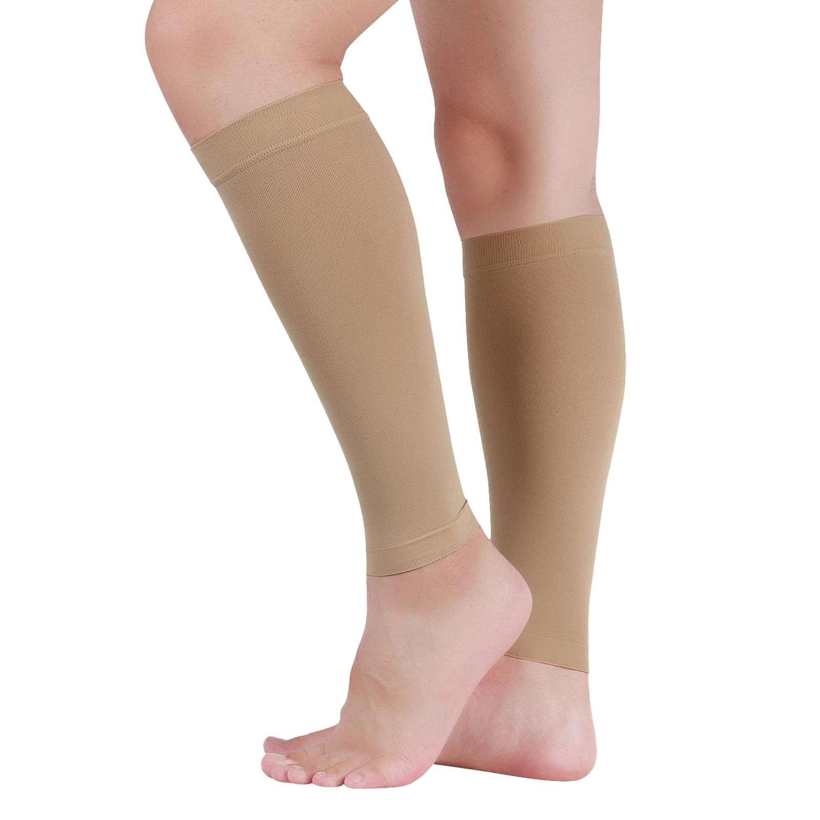 Calcetines de compresión sin pie para pantorrillas, talla extragrande