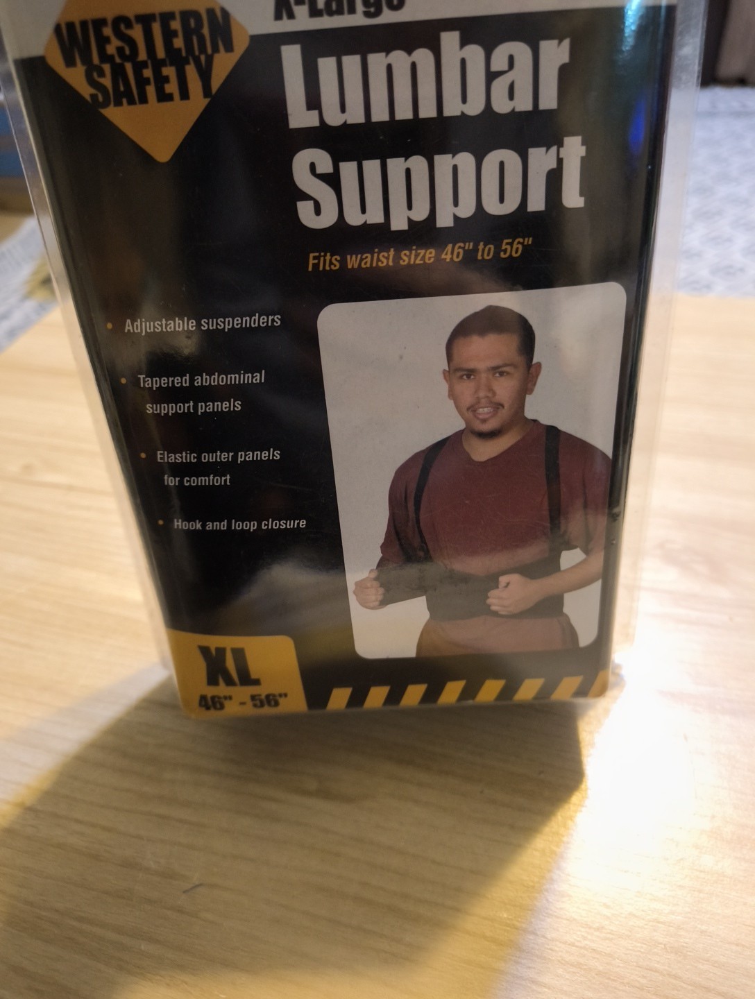 Western Safety Lumbar Support Posture Back Support Belt Size XL 46”-56” New
