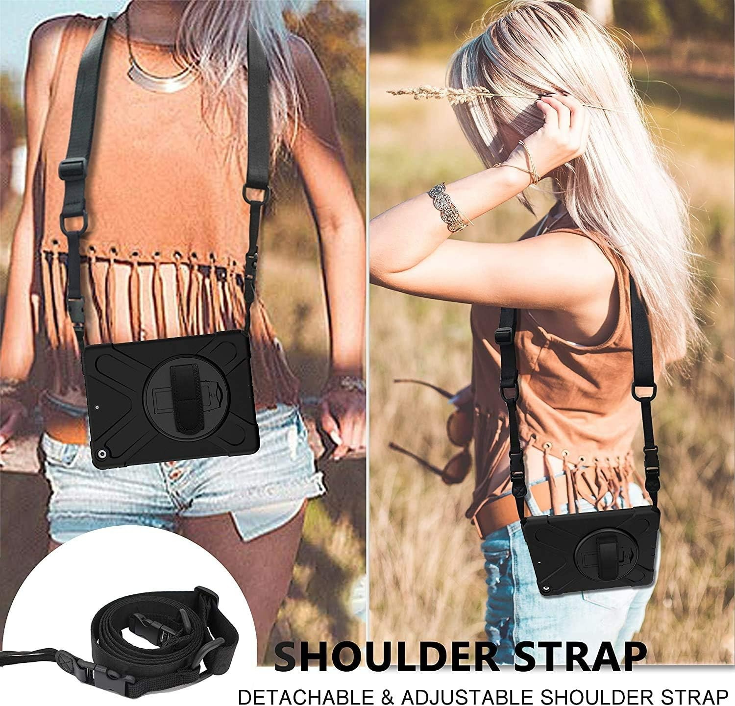 Comfortable Black Shoulder Strap with Removable Design for Ultimate Flexibility