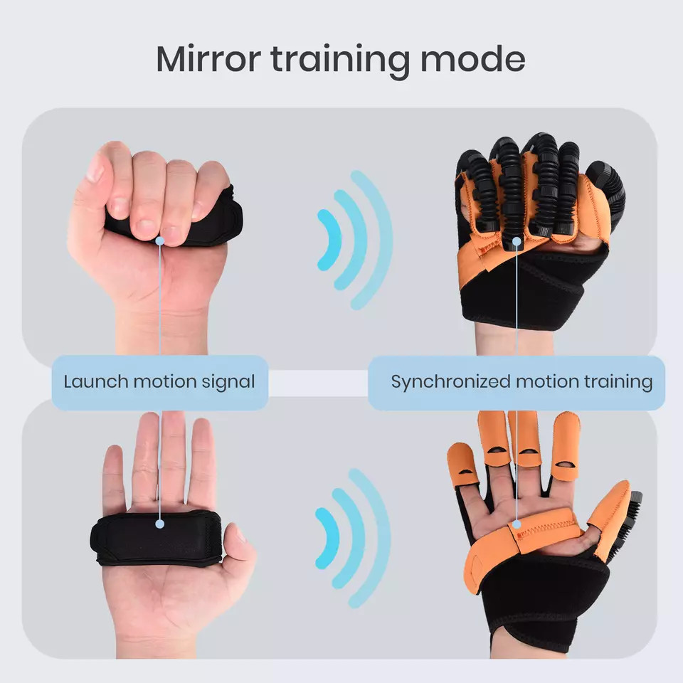 Hand Rehabilitation Robot Glove (LEFT, XL) Upgraded Training Finger Strengthener