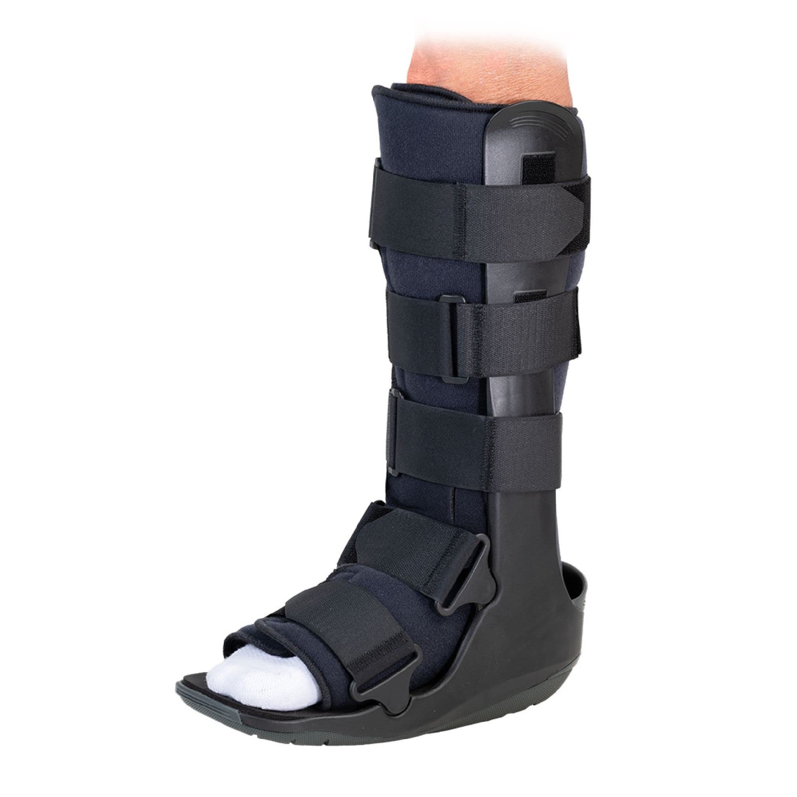 Breg SoftGait Walker Boot Tall Small Foot Sprain Shockpod Cushion Black