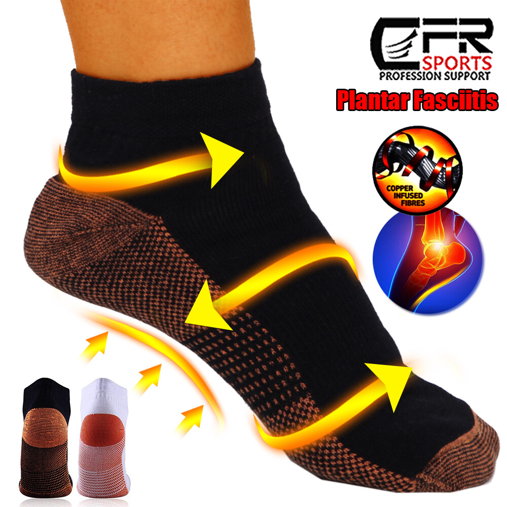 Compression Socks Plantar Fasciitis Arch Ankle Running Support Womens Men Copper